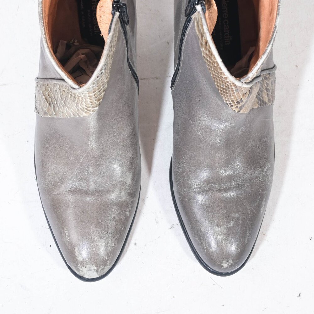 Pierre Cardin Ankle Booties in Grey/Snakeskin - 8 - Picture 5 of 9